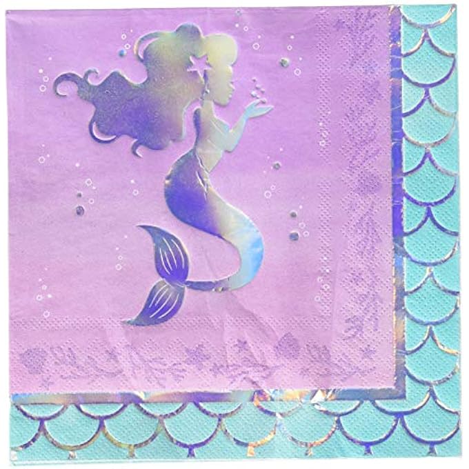 MERMAID SHINE L-NAPKINS 16 PIECES - Image 1